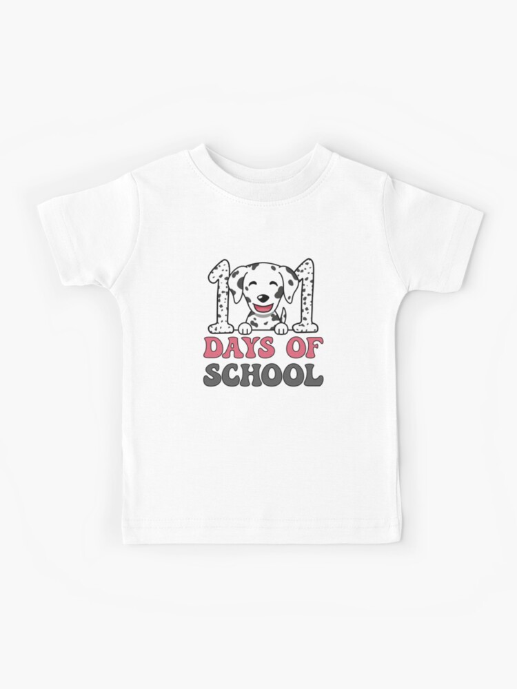 101 Days Of School Dalmatian Dog 100 Days Smarter Youth Unisex T-shirt