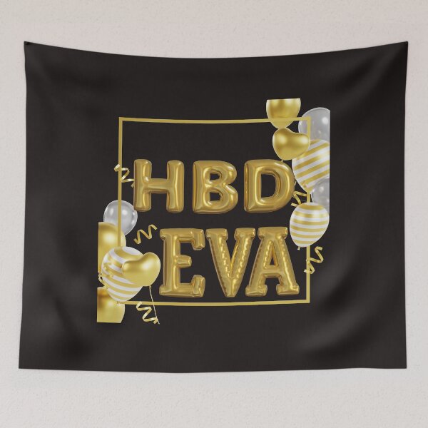 Item preview, Happy Birthday EVA, HBD Eva, alphabet Eva name, artistic Eva name,  designed and sold by Celebrationist.