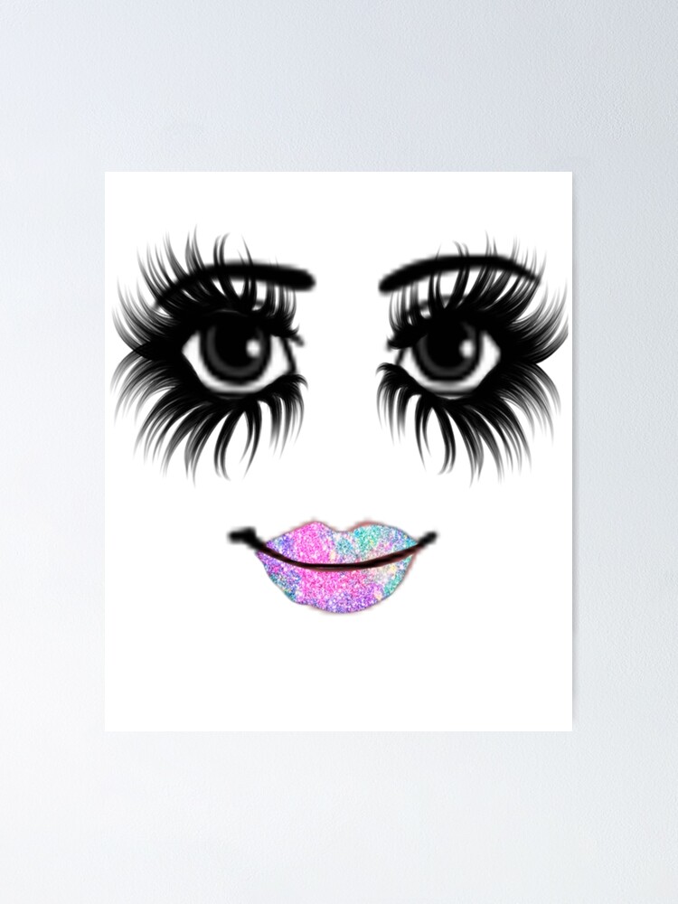 Blue MakeUp Girl Face - Roblox