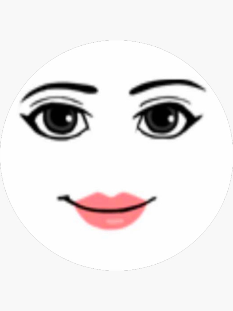 Roblox Sticker - Face Roblox Png Woman - Free Transparent PNG