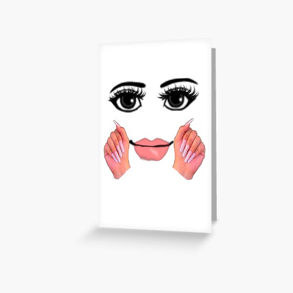 Roblox Default Female Face Smirking Smiling Meme  Greeting Card for Sale  by braelyncollettt