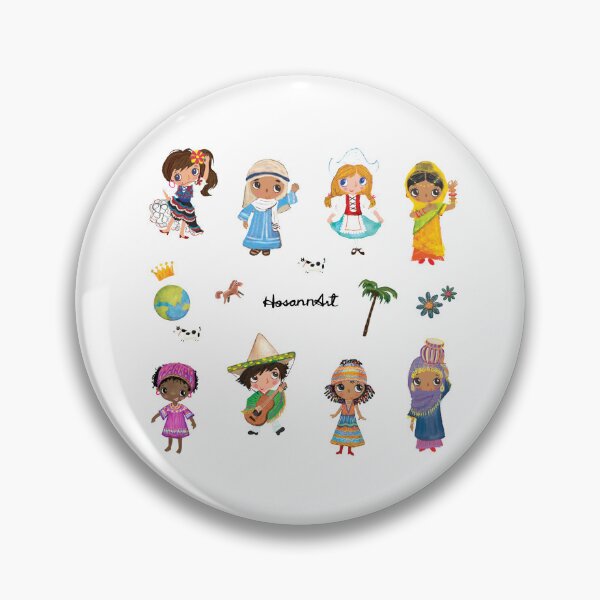 Item preview, Pattern of Cute and Colorful Multicultural Kids designed and sold by hosannart.