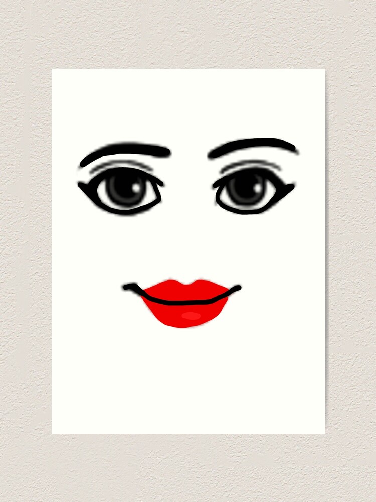 woman face roblox Art Print for Sale by CoreyArms