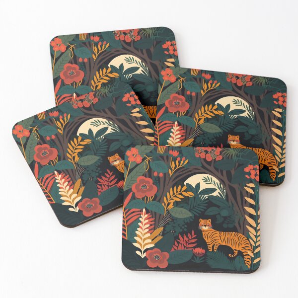 Item preview, Jungle print with tiger #4 designed and sold by Christolamber.