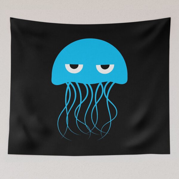 Item preview, Grump Blue Jelly Fish Kid In The Ocean designed and sold by ChristinasMess.