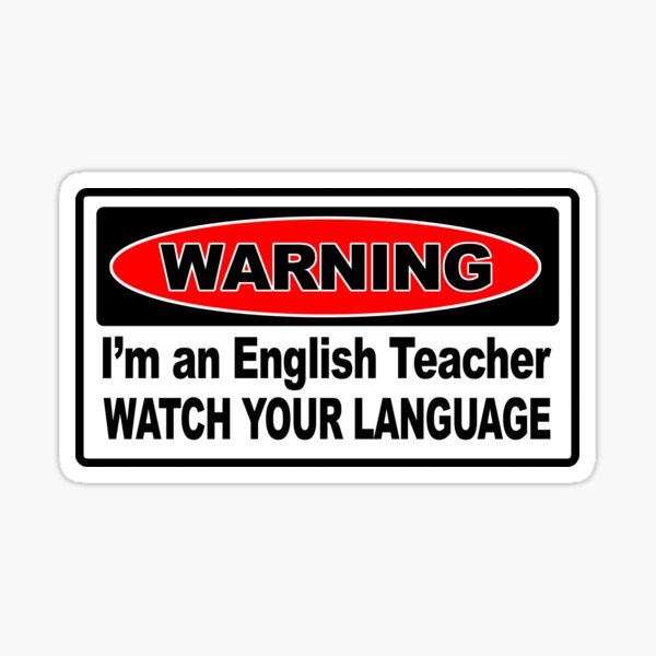 Item preview, warning Im an english teacher designed and sold by danielog199.