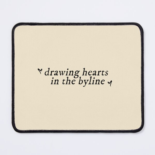 Item preview, drawing hearts in the byline designed and sold by Moniquemv.