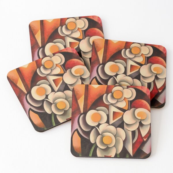 Item preview, Calla Lilies Geometric Art Abstract In Brown Tones designed and sold by taiche.