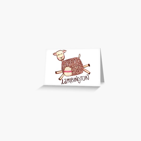 Lambington - White Greeting Card