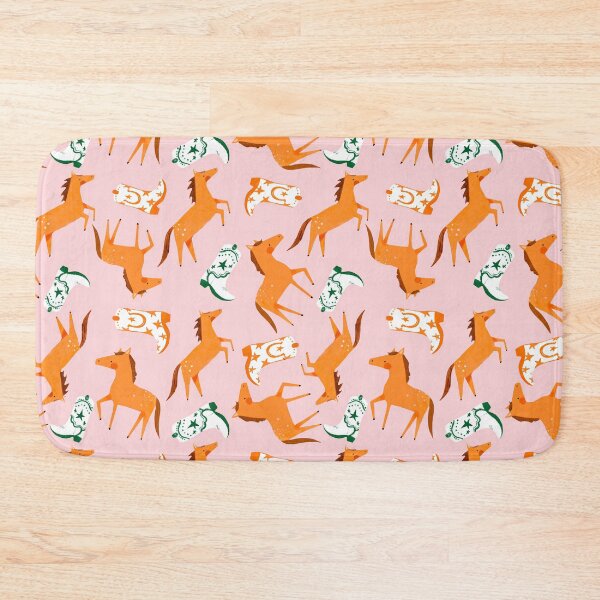 Item preview, Cute Rodeo Horses and Cowboy Boot Pattern designed and sold by MoonlightMoth.