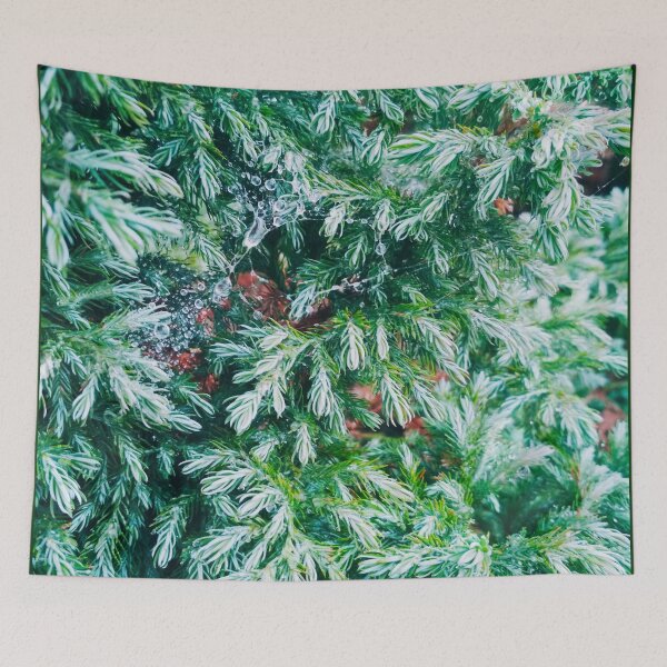 Item preview, Fir tree covered with drops of rain designed and sold by helenkaiy.
