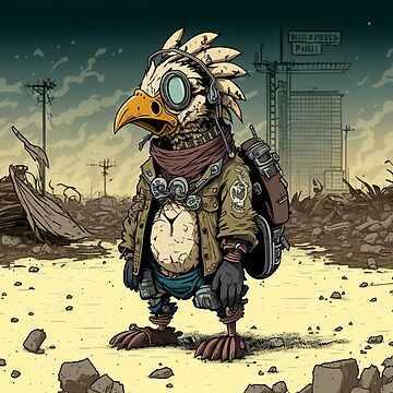 Artwork thumbnail, Apocalyptic Chicken by 77CM