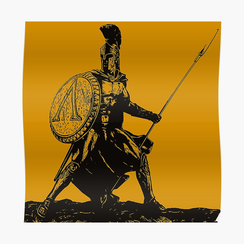 Poster  Guerrier spartiate   par ErianAndre Redbubble