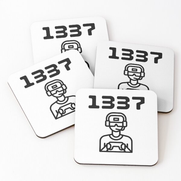 Item preview, 1337 gamer - White designed and sold by BusyMonkeys.