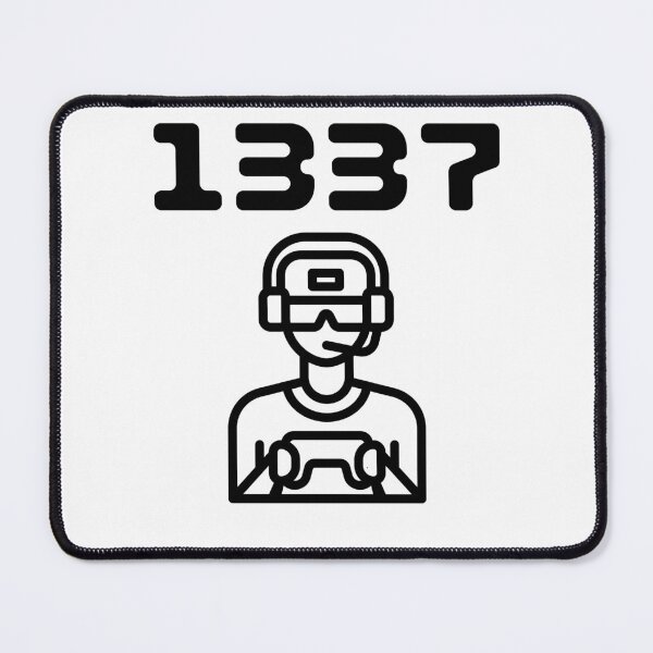 Item preview, 1337 gamer - White designed and sold by BusyMonkeys.