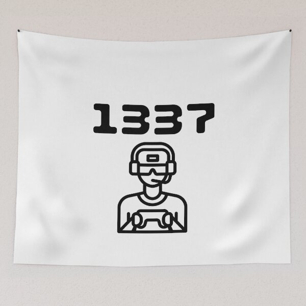 Item preview, 1337 gamer - White designed and sold by BusyMonkeys.