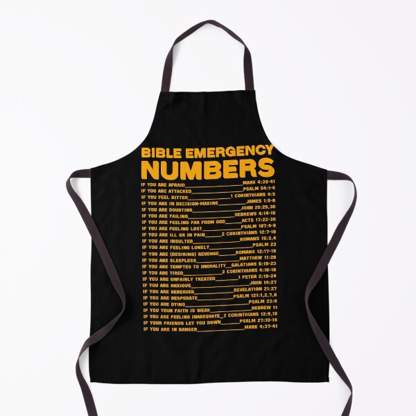 Item preview, BIBLE EMERGENCY NUMBERS DESIGN IN BRIGHT ORANGE COLOR designed and sold by EverLifeApparel.