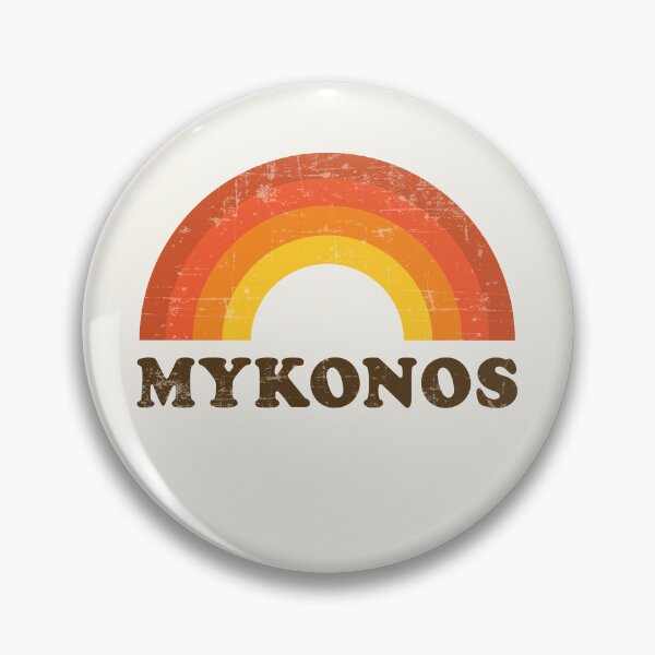 Item preview, Retro Vintage Mykonos Greece Souvenir 60s Style Rainbow designed and sold by Delightfully Cynical.