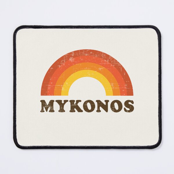 Item preview, Retro Vintage Mykonos Greece Souvenir 60s Style Rainbow designed and sold by Delightfully Cynical.