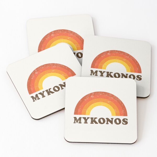 Item preview, Retro Vintage Mykonos Greece Souvenir 60s Style Rainbow designed and sold by Delightfully Cynical.