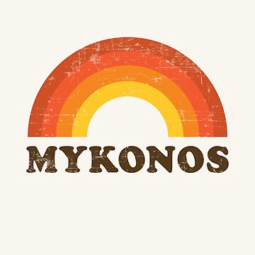 Mykonos Greece Vintage Souvenir Shirt - TeeUni