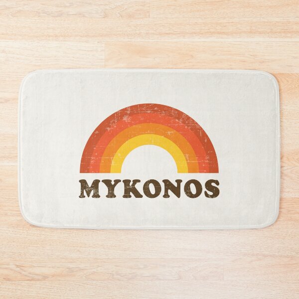 Item preview, Retro Vintage Mykonos Greece Souvenir 60s Style Rainbow designed and sold by Delightfully Cynical.