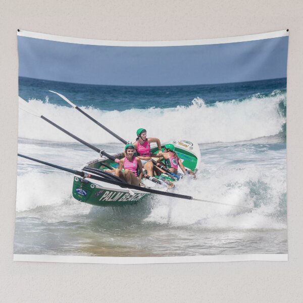 Item preview, Traditional Surf Rescue Surfboat Sweep fallen overboard designed and sold by Martin Berry Photography.