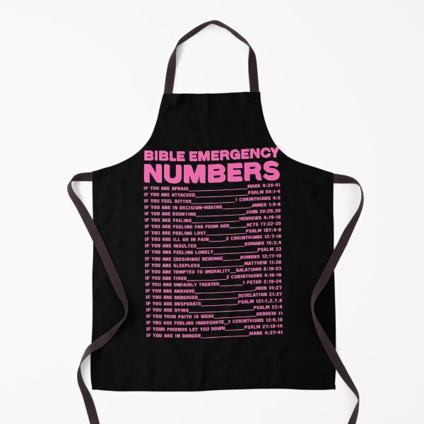 Item preview, BIBLE EMERGENCY NUMBERS DESIGN IN BRIGHT PINK COLOR designed and sold by EverLifeApparel.