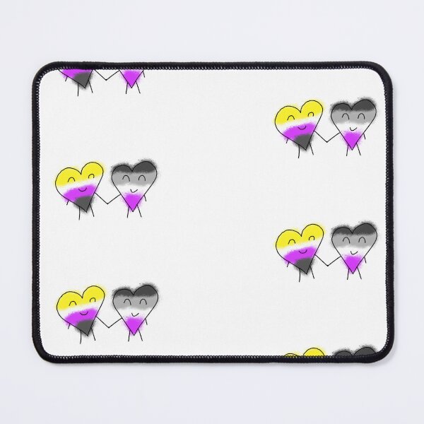 Item preview, Valentines Day Doodle Asexual NonBinary designed and sold by ECKDesign.