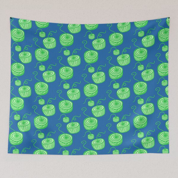 Item preview, Yarn Cakes Green Wool Crafter Illustration designed and sold by LostlightDesign.