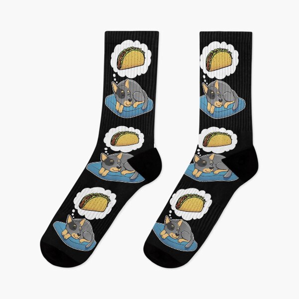 Item preview, Australian Cattle Dog dreaming about Tacos designed and sold by DoggieDelights.
