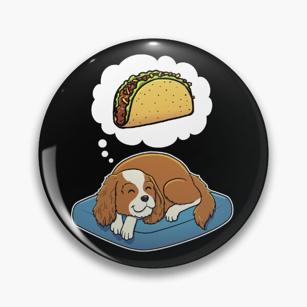 Artikelvorschau, Cavalier King Charles Spaniel dreaming about Tacos entworfen und verkauft von DoggieDelights.
