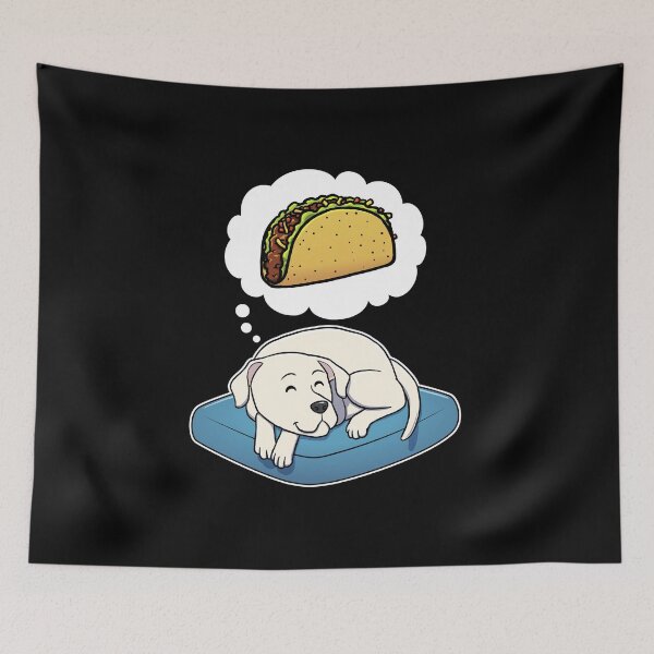 Item preview, Dogo Argentino soñando con Tacos designed and sold by DoggieDelights.
