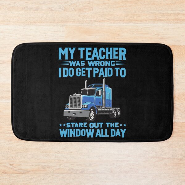 Item preview, My Teacher Was Wrong Funny Trucker designed and sold by CATCHY-SHIRTS.