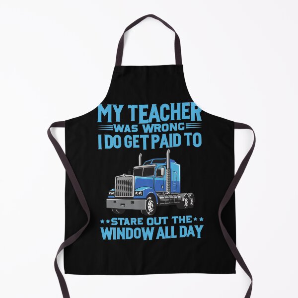Item preview, My Teacher Was Wrong Funny Trucker designed and sold by CATCHY-SHIRTS.