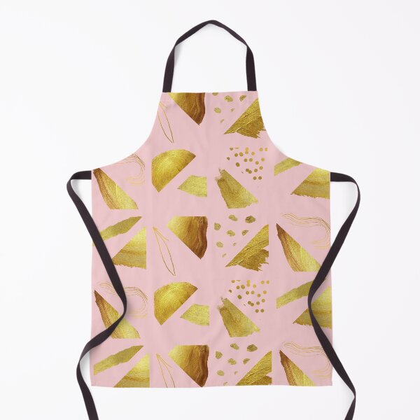 Item preview, Golden geometric triangle pattern with pastel pink background. designed and sold by CreativeStrand.