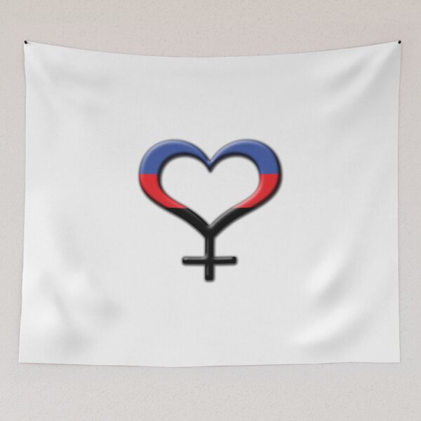Item preview, Heart-Shaped Polyamorous Pride Female Gender Symbol designed and sold by LiveLoudGraphic.
