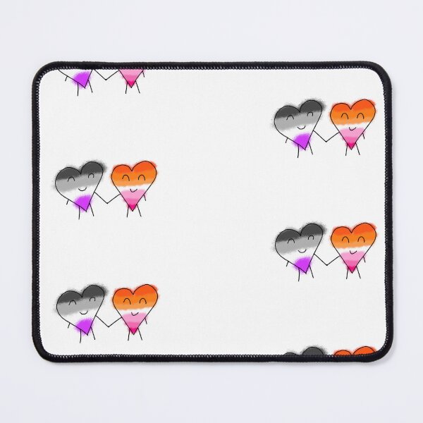Item preview, Valentines Day Doodle Asexual Lesbian designed and sold by ECKDesign.