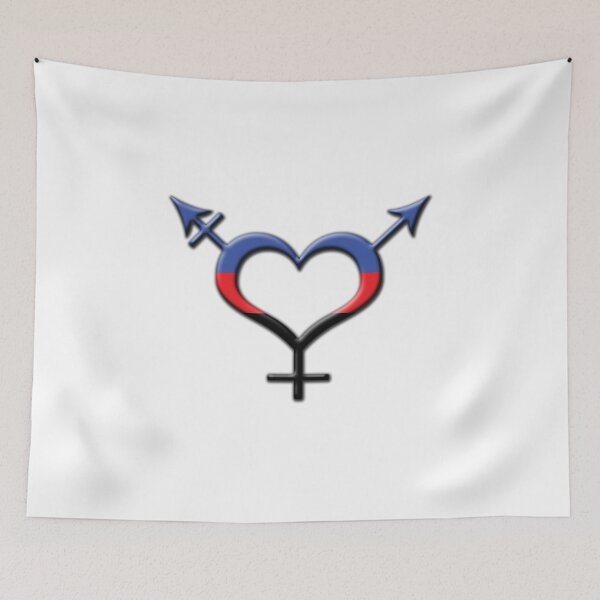 Item preview, Heart-Shaped Polyamorous Pride Transgender Symbol designed and sold by LiveLoudGraphic.