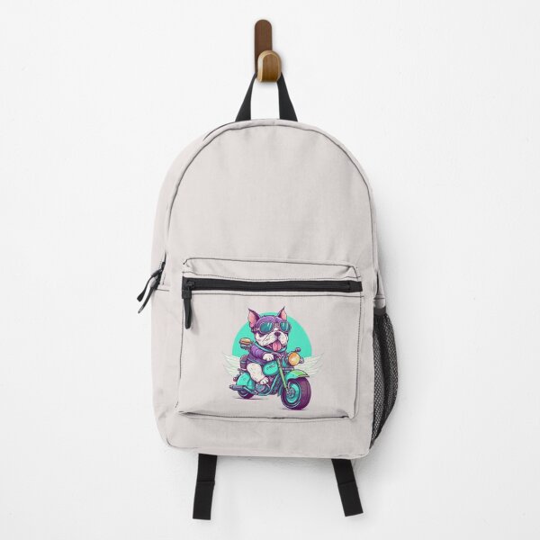 Item preview, Cool Bulldog Puppy Biker in Pastel Colors designed and sold by quick-drops.