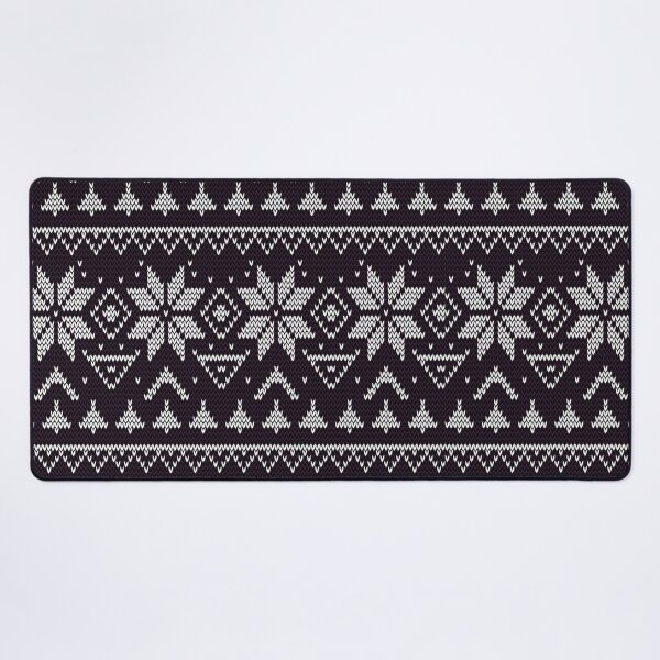Item preview, Knitted Christmas pattern in retro style ugly sweater design black designed and sold by fuzzyfox.