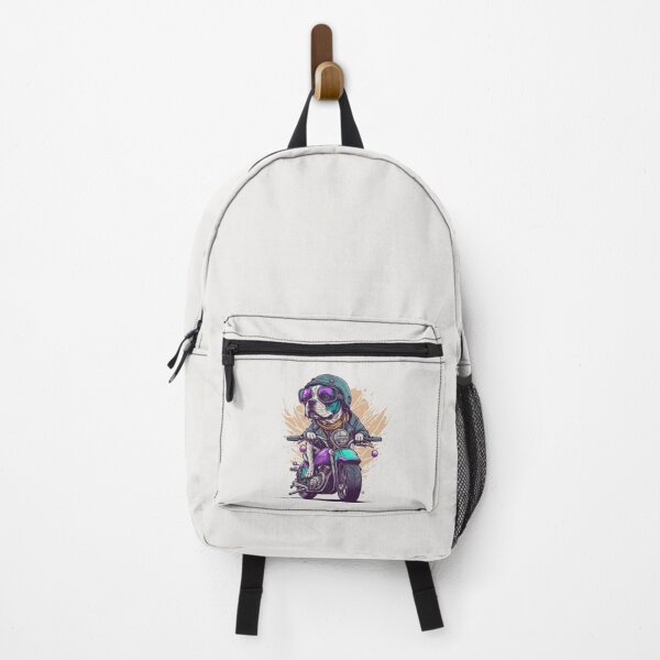 Item preview, Biker Dog with Sun Glasses, Helmet and Leather Jacket in Pastel Colors designed and sold by quick-drops.