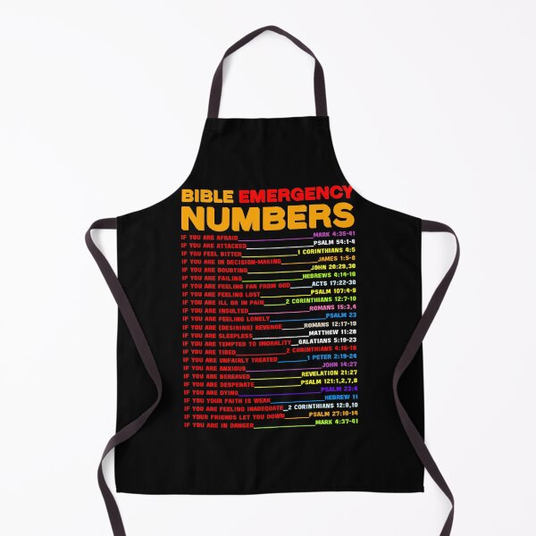 Item preview, BIBLE EMERGENCY NUMBERS IN DIFFERENT COLORS designed and sold by EverLifeApparel.