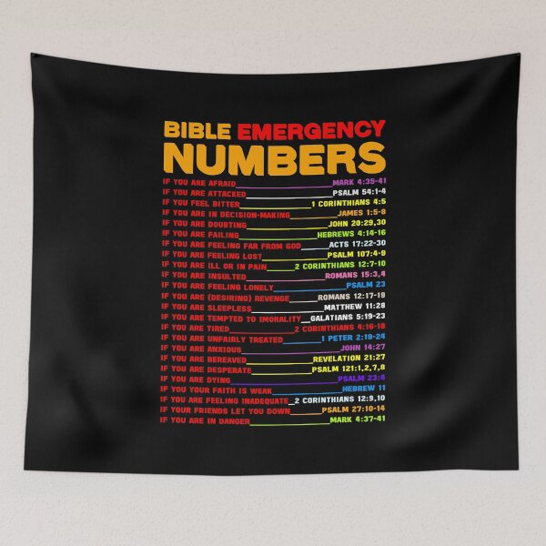 Item preview, BIBLE EMERGENCY NUMBERS IN DIFFERENT COLORS  designed and sold by EverLifeApparel.