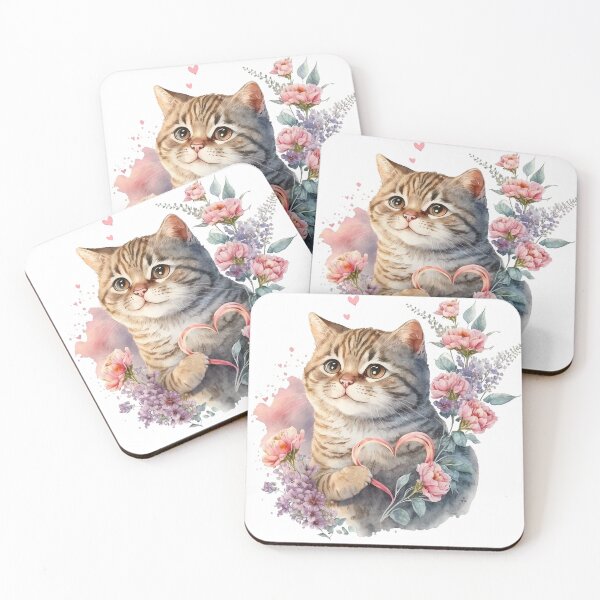 Item preview, Cute Valentine Cat #3 designed and sold by quicksilversun.