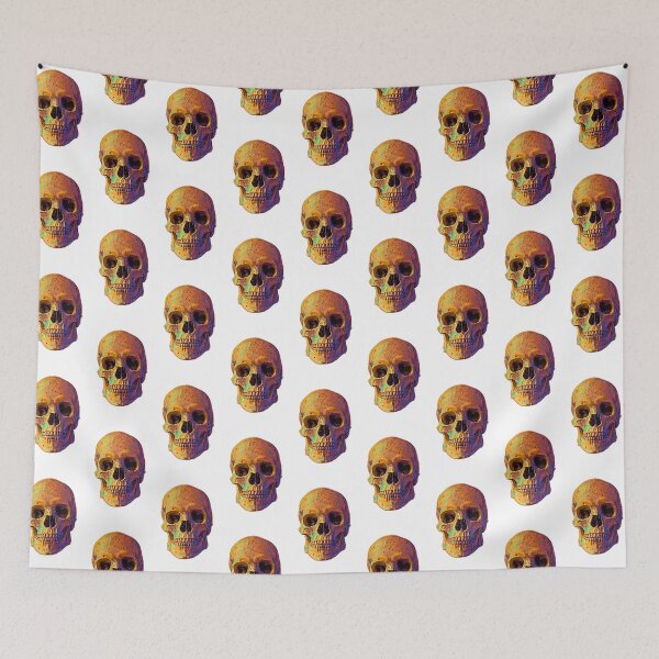 Item preview, Textured Red and Blue Skull Art designed and sold by WildArtDesigns.