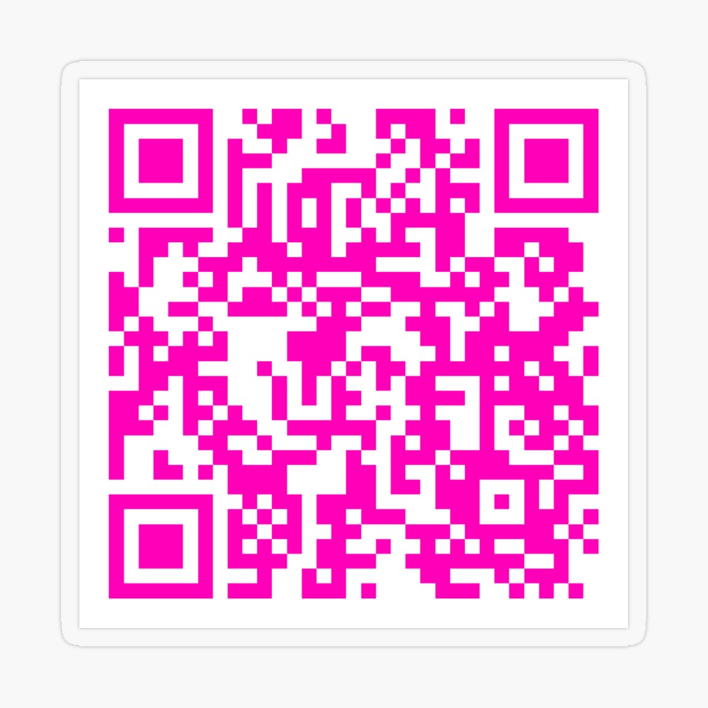 Rick Roll QR Code Sticker  Video Link 