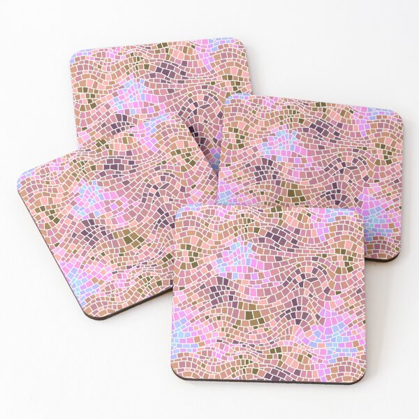 Item preview, Lilac pastel wavy mosaic designed and sold by Muxune.