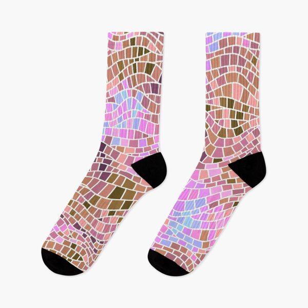 Item preview, Lilac pastel wavy mosaic designed and sold by Muxune.