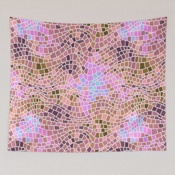 Item preview, Lilac pastel wavy mosaic designed and sold by Muxune.